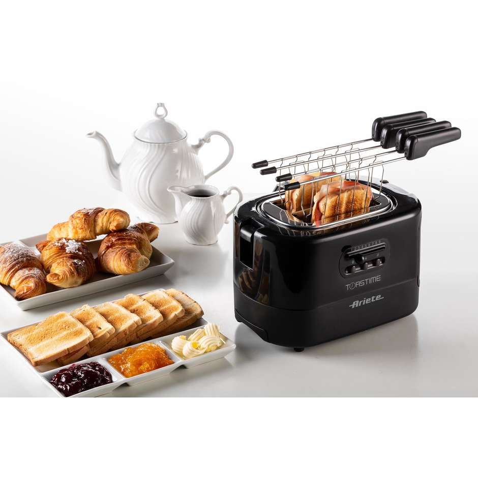 Ariete 159/02 Toastime Tostapane elettrico potenza 700 Watt 9 livelli doratura colore nero