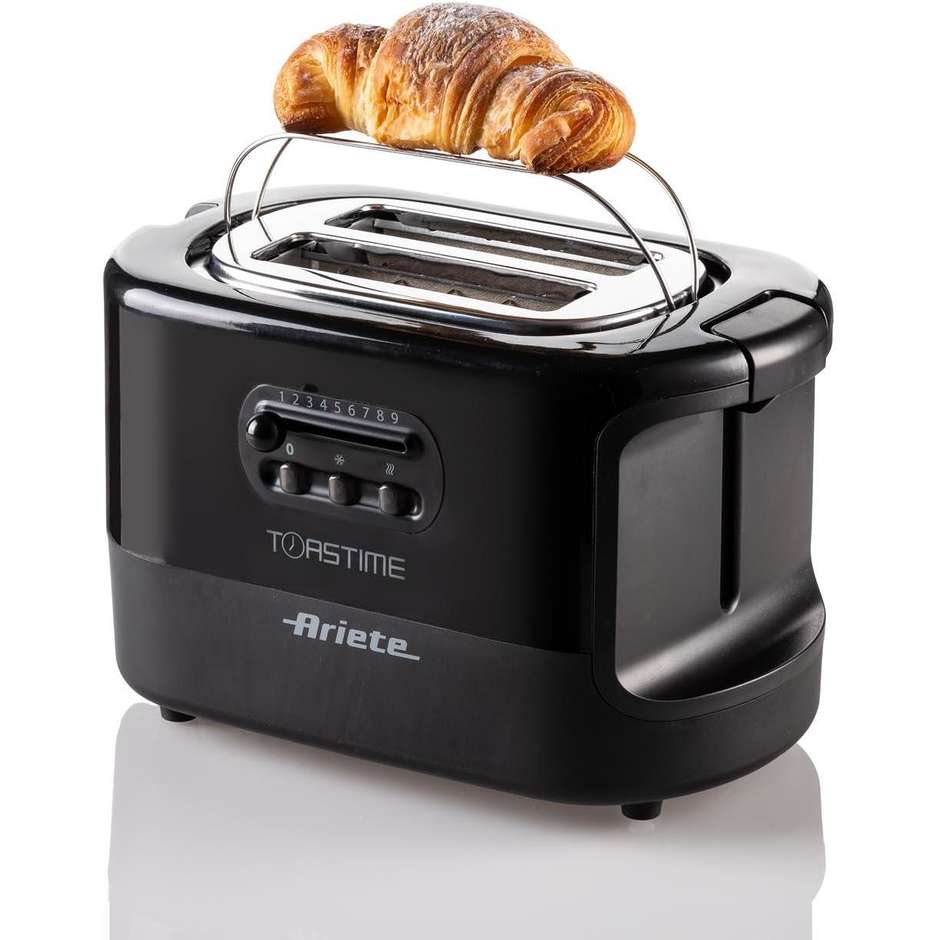 Ariete 159/02 Toastime Tostapane elettrico potenza 700 Watt 9 livelli doratura colore nero