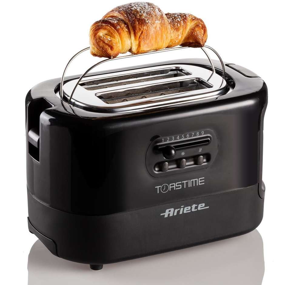 Ariete 159/02 Toastime Tostapane elettrico potenza 700 Watt 9 livelli doratura colore nero