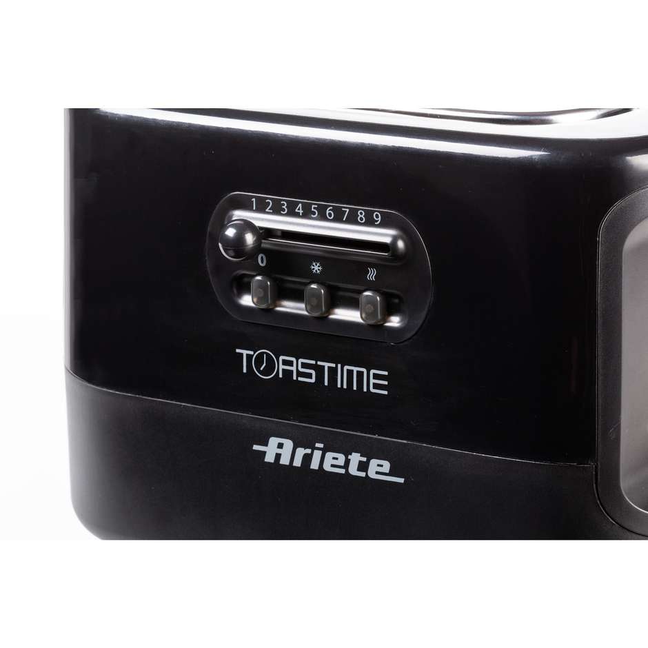 Ariete 159/02 Toastime Tostapane elettrico potenza 700 Watt 9 livelli doratura colore nero