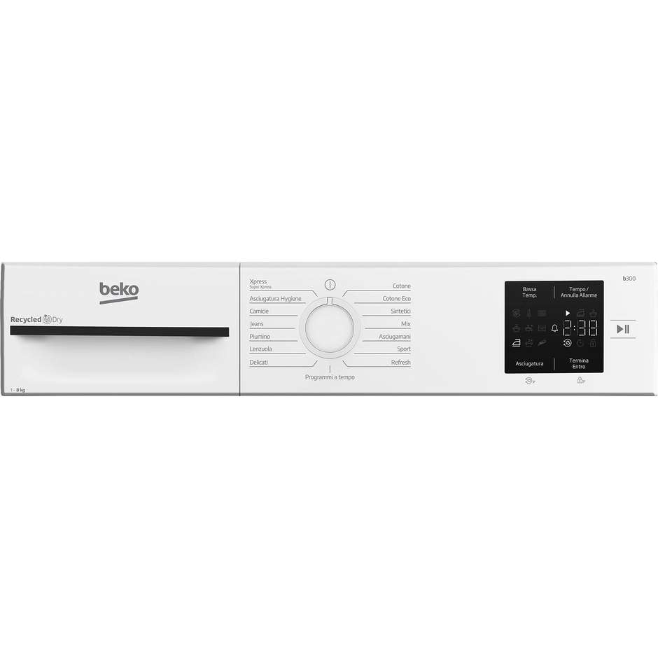 Beko BMT83EW Asciugatrice a pompa di calore Capacita 8 Kg Classe D Colore Bianco
