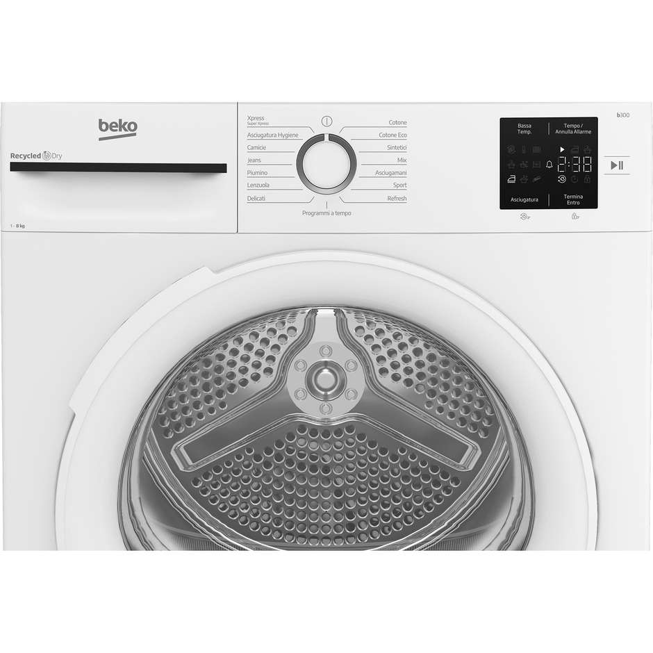 Beko BMT83EW Asciugatrice a pompa di calore Capacita 8 Kg Classe D Colore Bianco