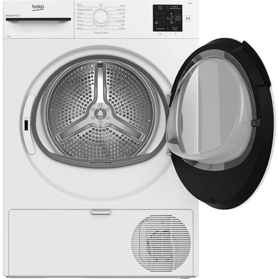 Beko BMT83EW Asciugatrice a pompa di calore Capacita 8 Kg Classe D Colore Bianco