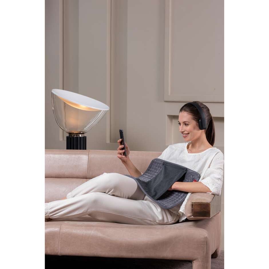 Imetec 16783 Termoforo Rettangolare 5 Livelli Potenza 110 W colore grigio