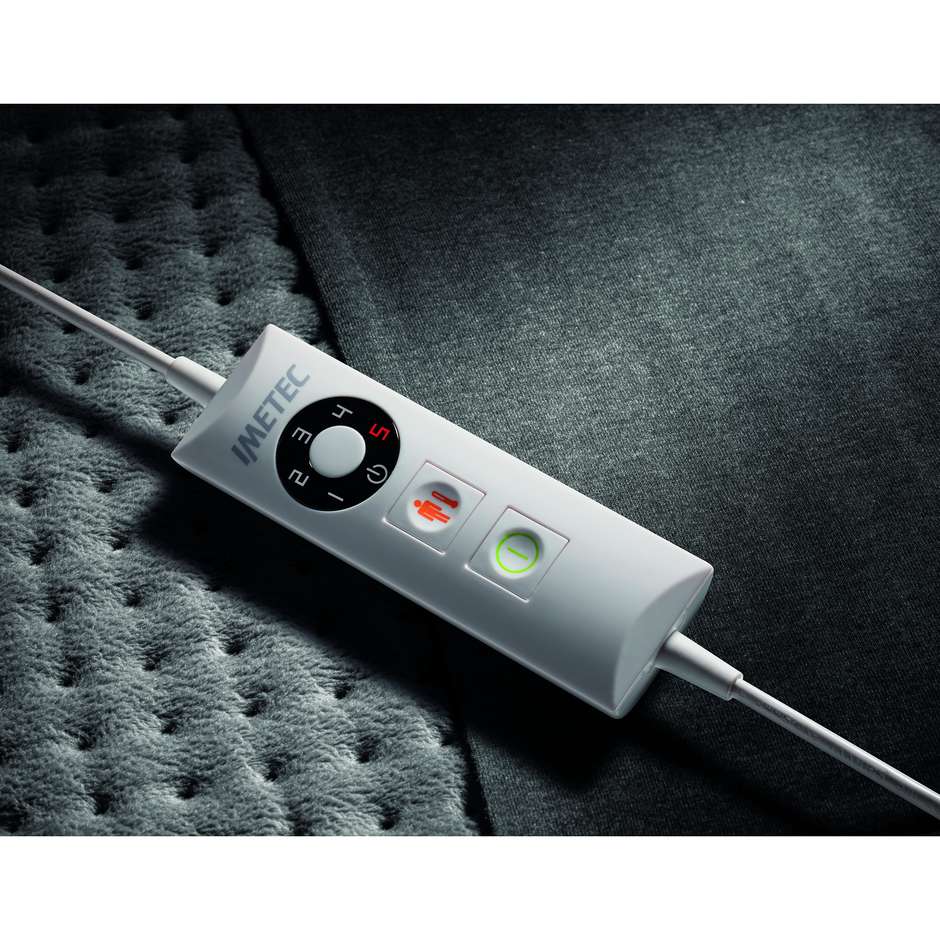 Imetec 16783 Termoforo Rettangolare 5 Livelli Potenza 110 W colore grigio