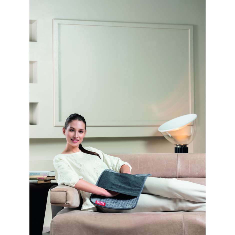 Imetec 16783 Termoforo Rettangolare 5 Livelli Potenza 110 W colore grigio
