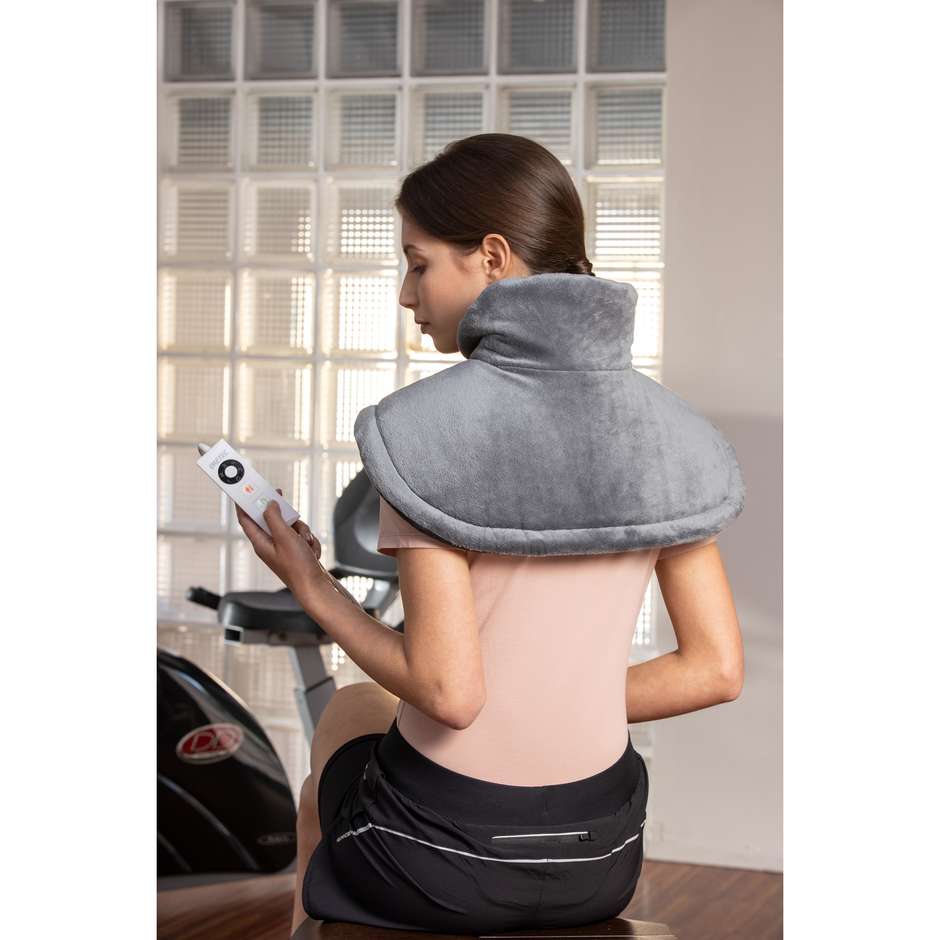 Imetec 16787 Termoforo per Spalle e Collo 5 Temperature colore grigio