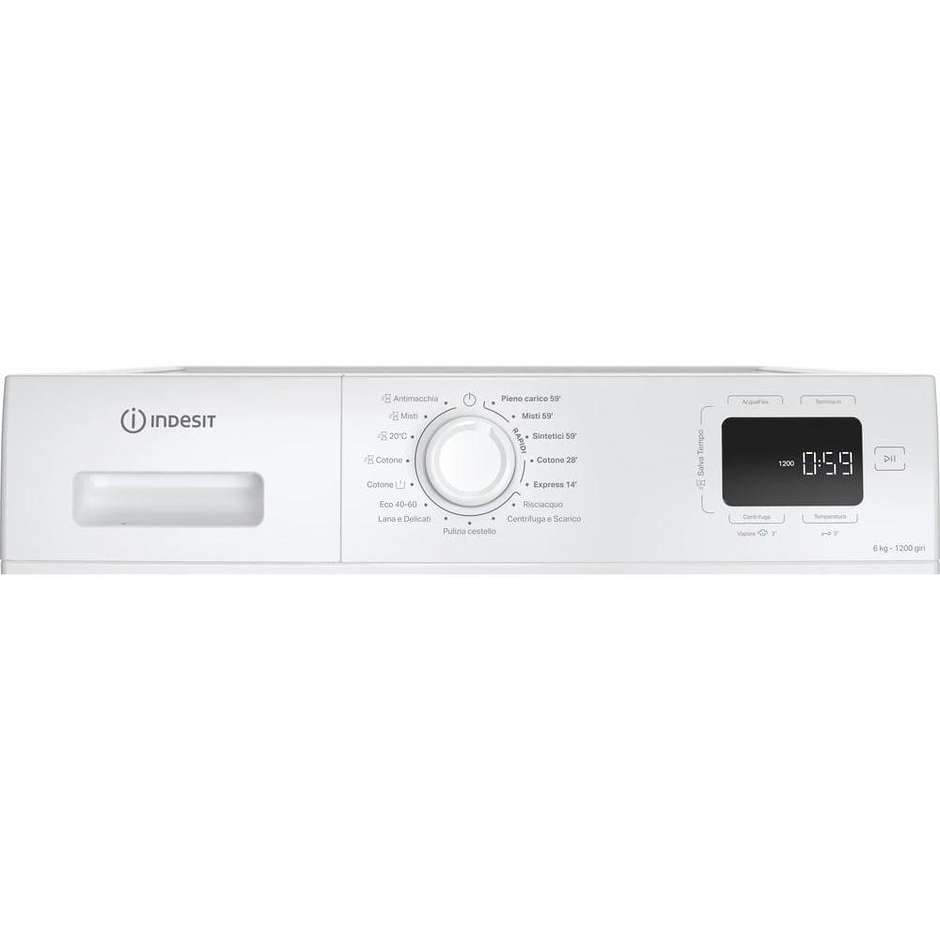 Indesit IM642BMYTIMEIT Lavatrice Carica Frontale Libera installazione Capacita 6 Kg 1200 Giri/min Classe B Colore Bianco