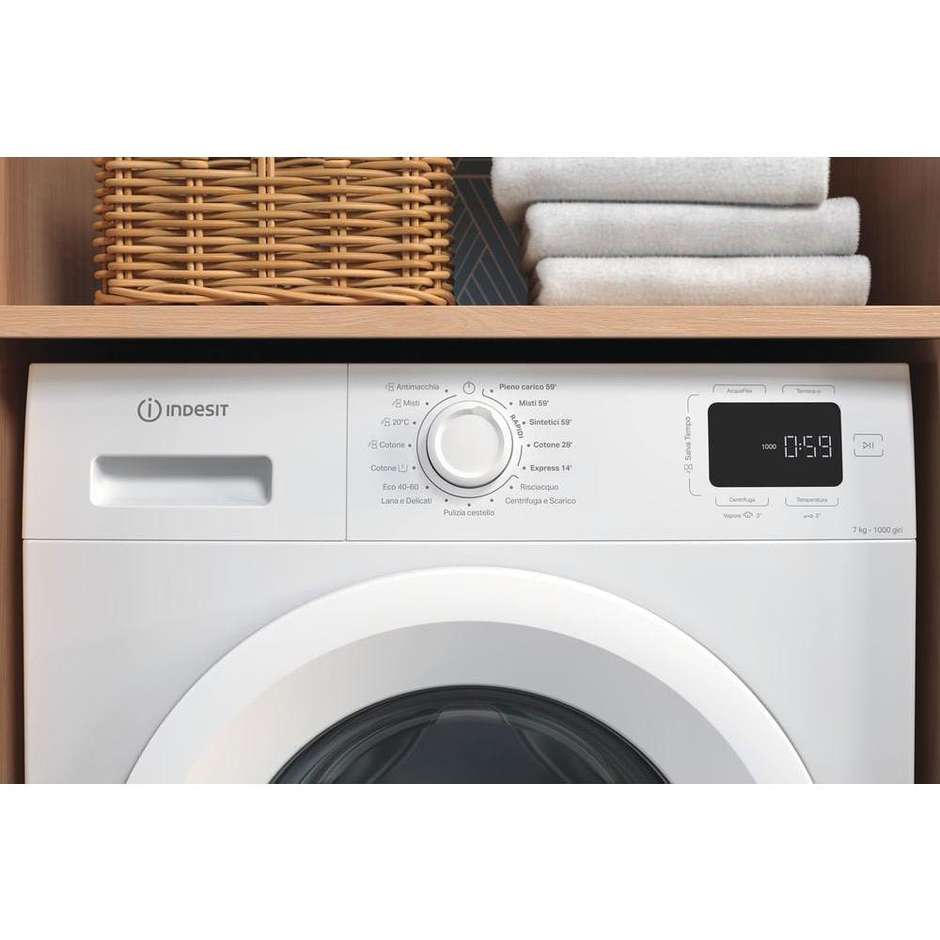 Indesit IM760MYTIMEIT Lavatrice Carica Frontale Capacita 7 Kg 1000 Giri/min Classe A Colore Bianco