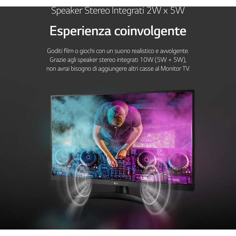 LG 27TQ615S-P Tv LED 27" Full HD Smart Tv Wi-Fi Classe E Colore cornice Nero