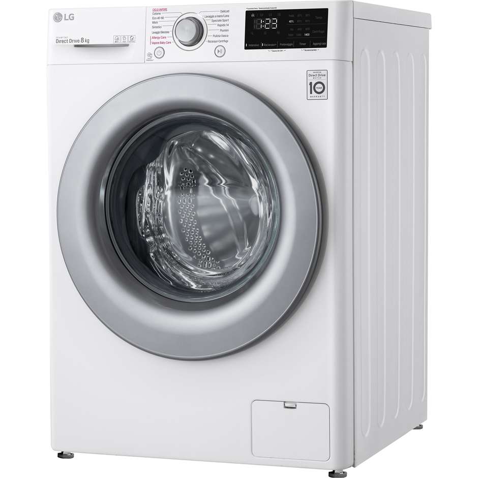 LG F2W3S7S4 Lavatrice Carica Frontale Slim Capacità 7 Kg 1200 Giri/Min Classe D colore bianco