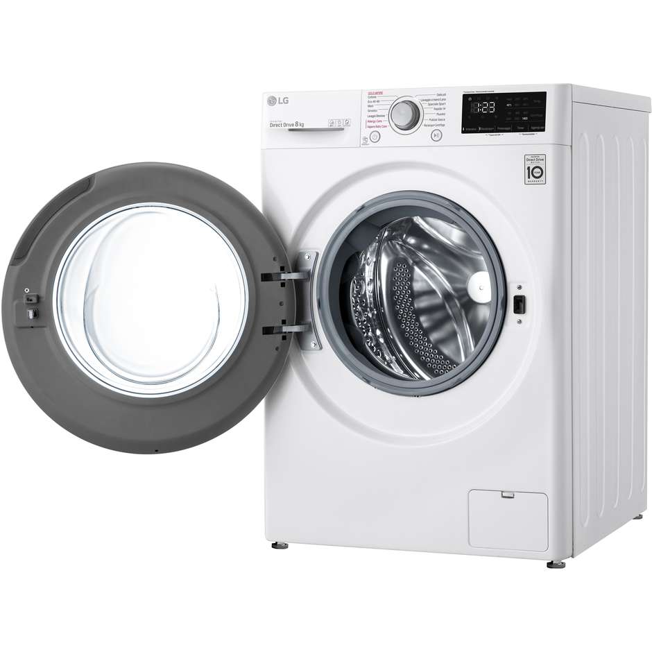 LG F2W3S7S4 Lavatrice Carica Frontale Slim Capacità 7 Kg 1200 Giri/Min Classe D colore bianco