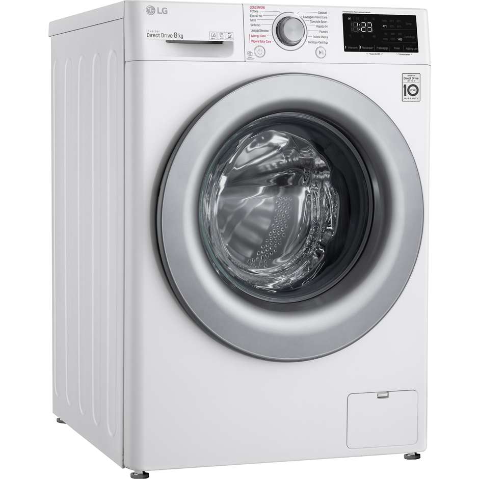LG F2W3S7S4 Lavatrice Carica Frontale Slim Capacità 7 Kg 1200 Giri/Min Classe D colore bianco