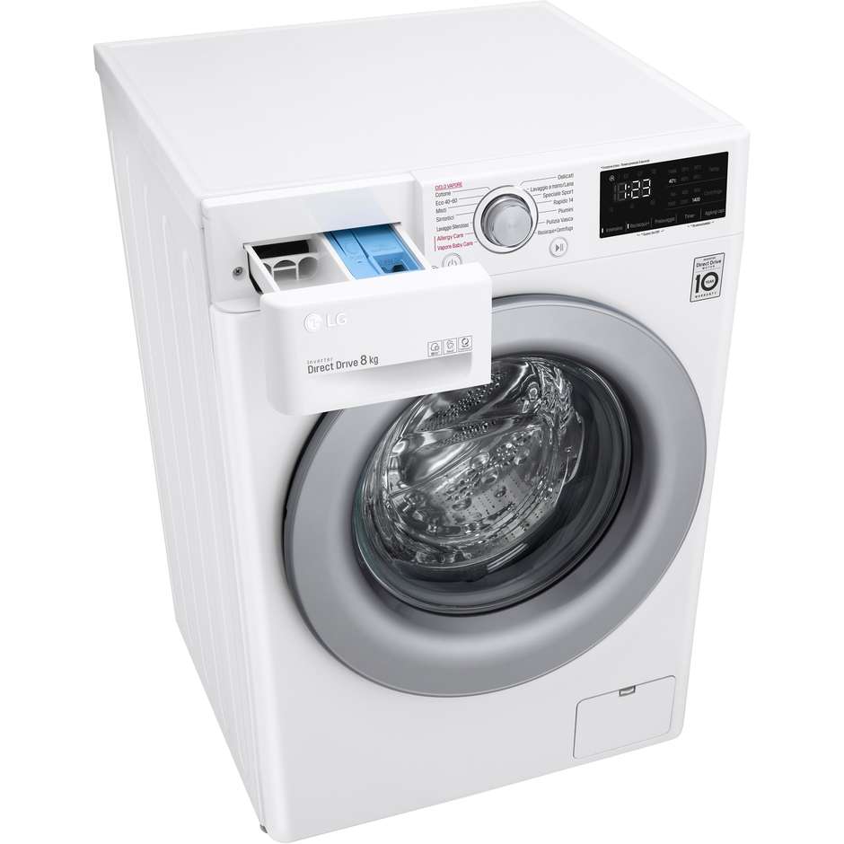 LG F2W3S7S4 Lavatrice Carica Frontale Slim Capacità 7 Kg 1200 Giri/Min Classe D colore bianco