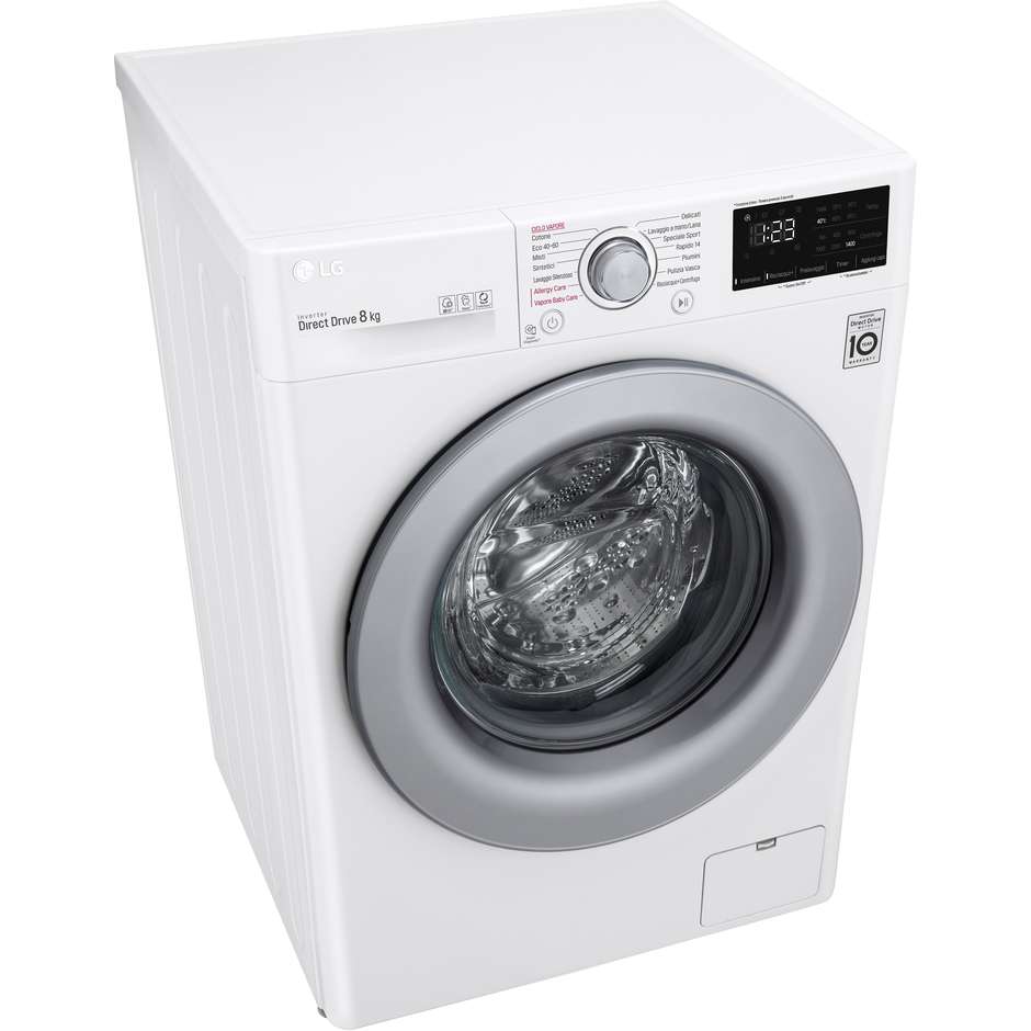 LG F2W3S7S4 Lavatrice Carica Frontale Slim Capacità 7 Kg 1200 Giri/Min Classe D colore bianco