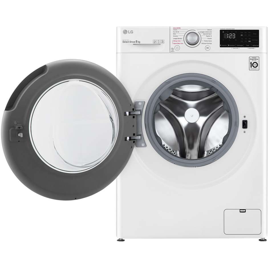 LG F2W3S7S4 Lavatrice Carica Frontale Slim Capacità 7 Kg 1200 Giri/Min Classe D colore bianco