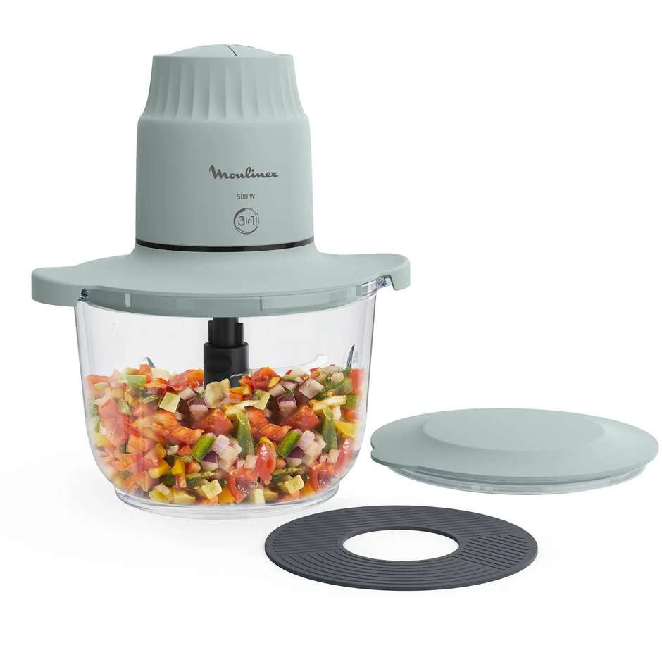 Moulinex Choppeo Tritatutto con Recipiente in Vetro
