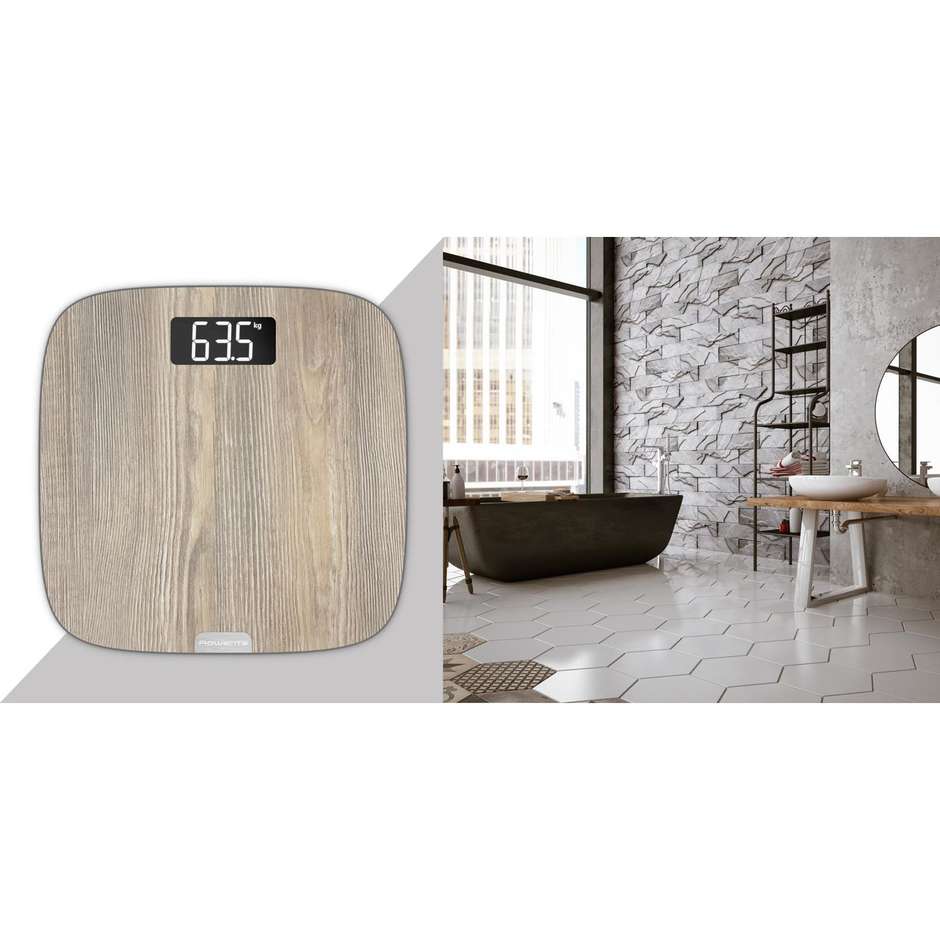 Rowenta BS1600 Bilancia Pesapersone Display LCD Portata Max 160 Kg colore legno