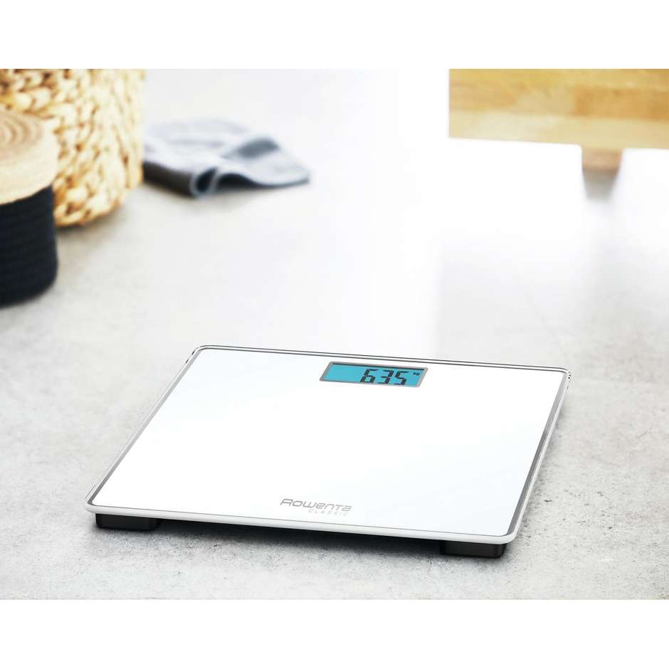 Rowenta Classis BS1501 Bilancia Pesapersone Display LCD Peso Max 160 Kg colore bianco