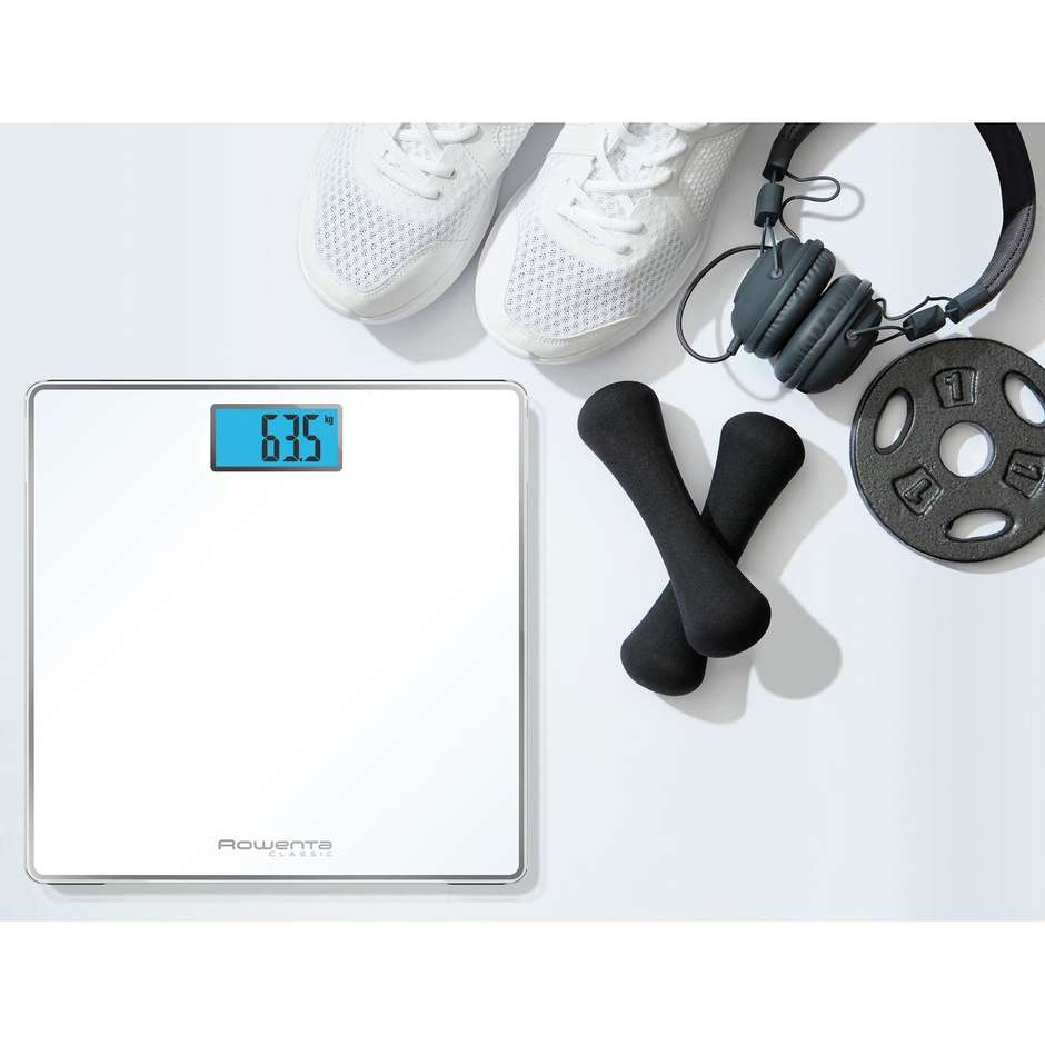 Rowenta Classis BS1501 Bilancia Pesapersone Display LCD Peso Max 160 Kg colore bianco