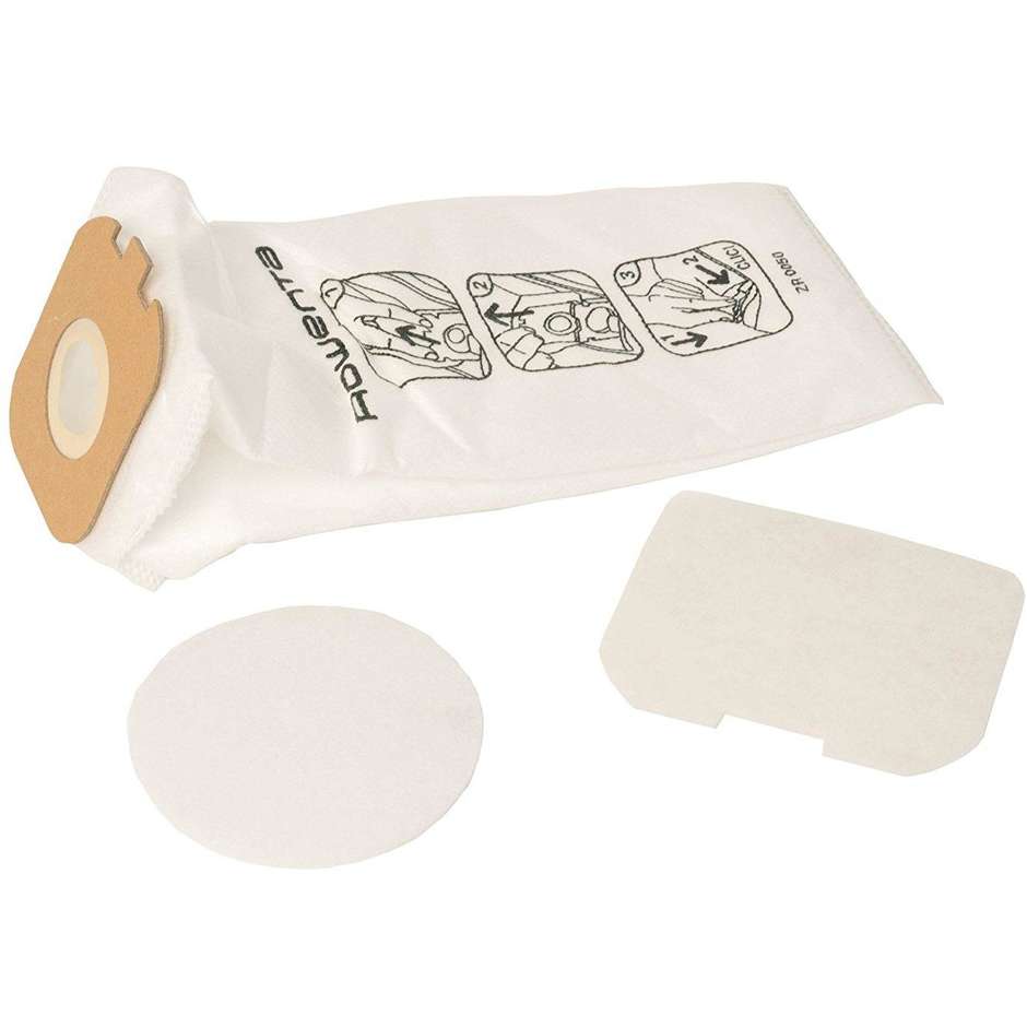 Rowenta ZR-0050 Kit sacchetti + filtro iperfiltrante per scope elettriche 5 pezzi