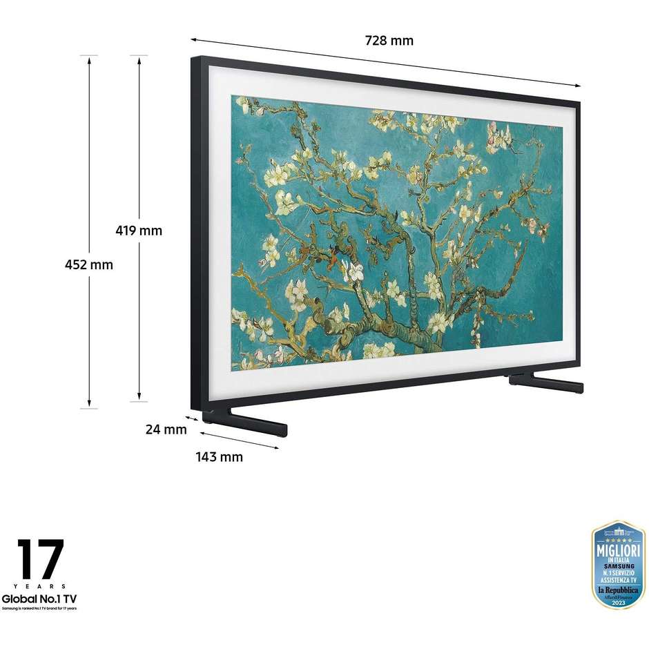 Samsung QE32LS03CB TV QLED 32" Full HD Smart TV Wi-Fi Classe F Colore Nero