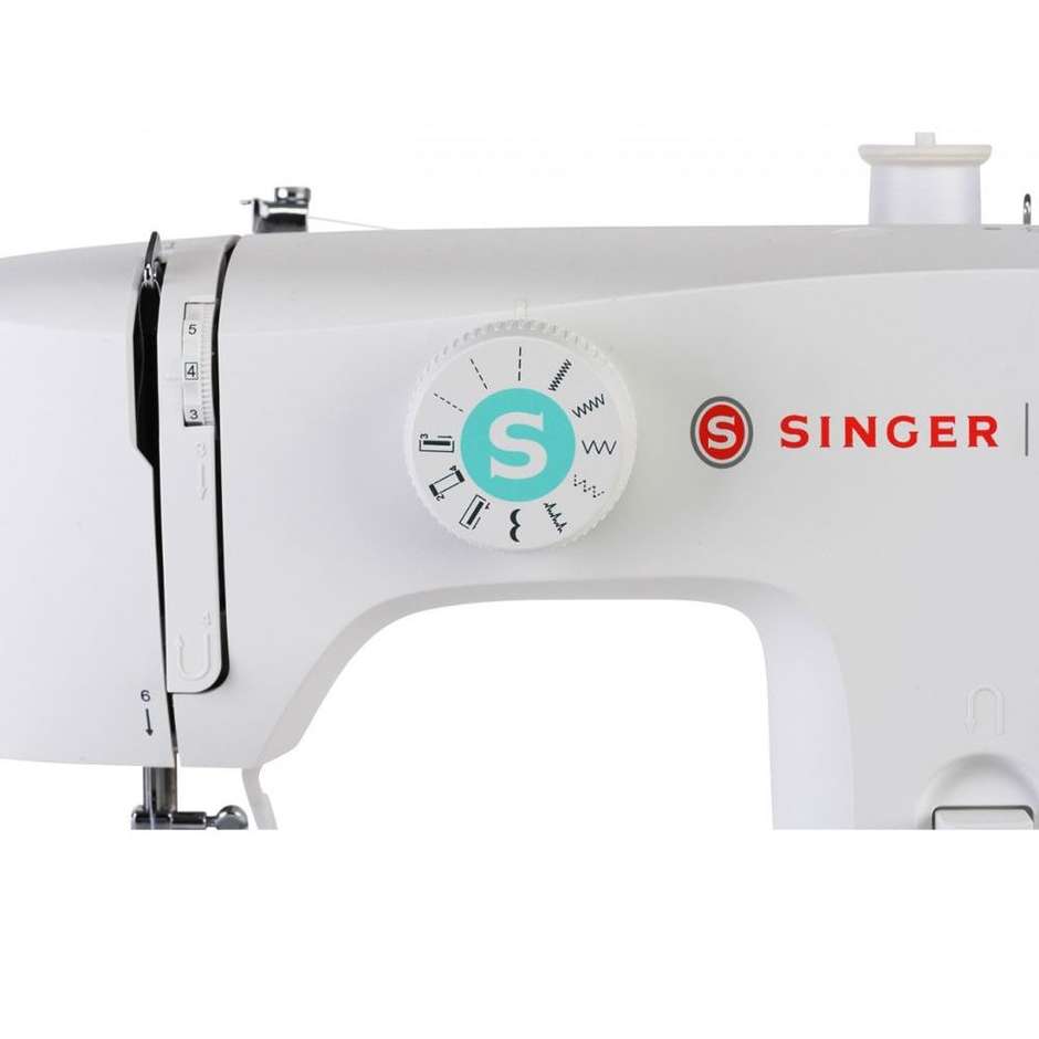 Singer M1505 Macchina da cucire 13 funzioni asola a 4 gradini colore bianco