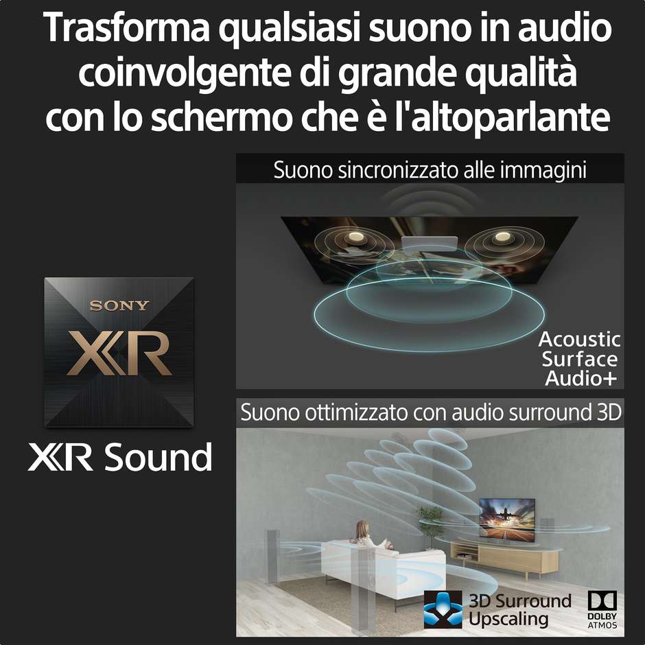 Sony XR48A90KAEP TV OLED 48" 4K Ultra HD Smart TV Wi-Fi Classe G colore cornice Nero
