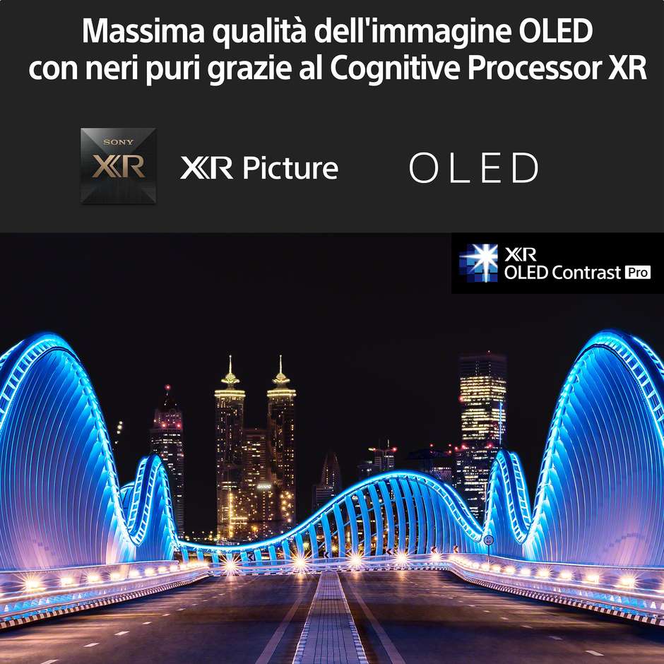 Sony XR48A90KAEP TV OLED 48" 4K Ultra HD Smart TV Wi-Fi Classe G colore cornice Nero
