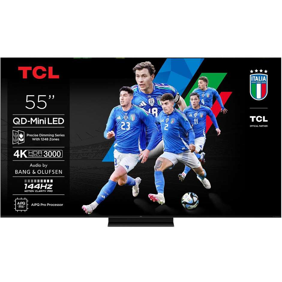 TCL C79K QD-Mini LED 55" 4K Ultra HD Smart TV Wi-Fi Classe F Colore Nero